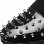 LAST PAIR Black Velvet Metallic Spikes Mens Loafers Dress Shoes Flats sz 38 39