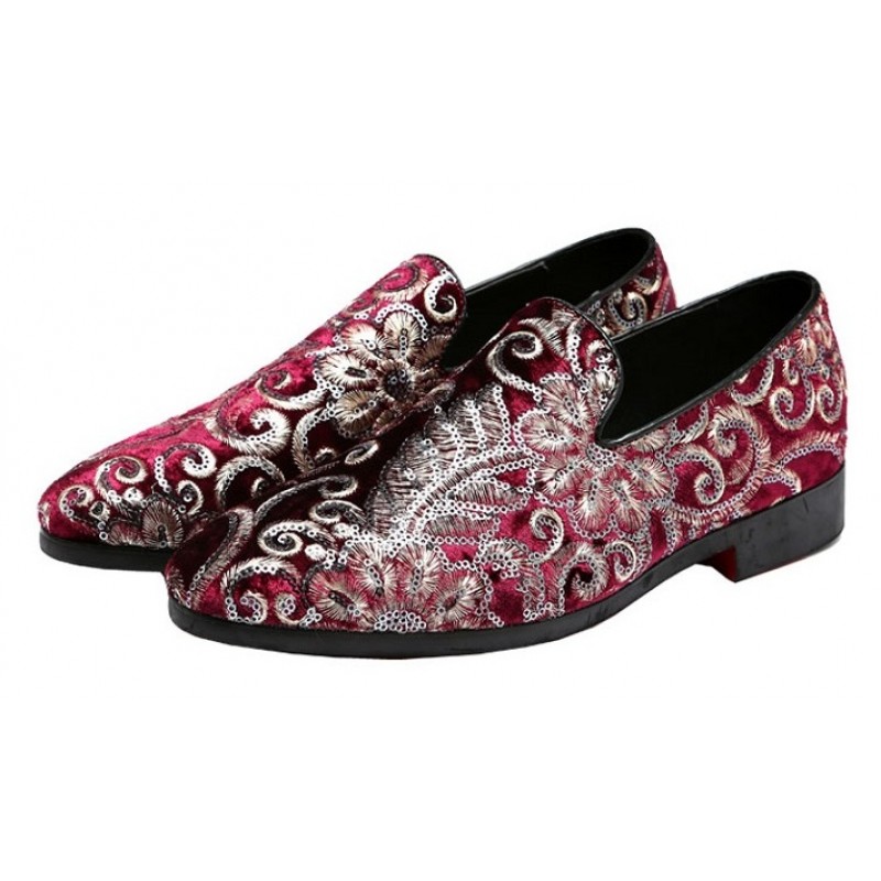 red sequin shoes mens