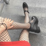 Black Mary Jane Lolita Wedges Platforms Creepers Shoes
