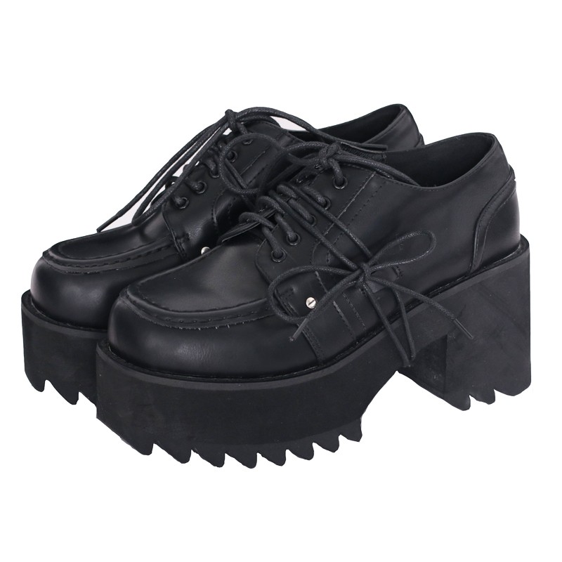 Dear Time Men Lace Up Thick Sole Creepers Shoes