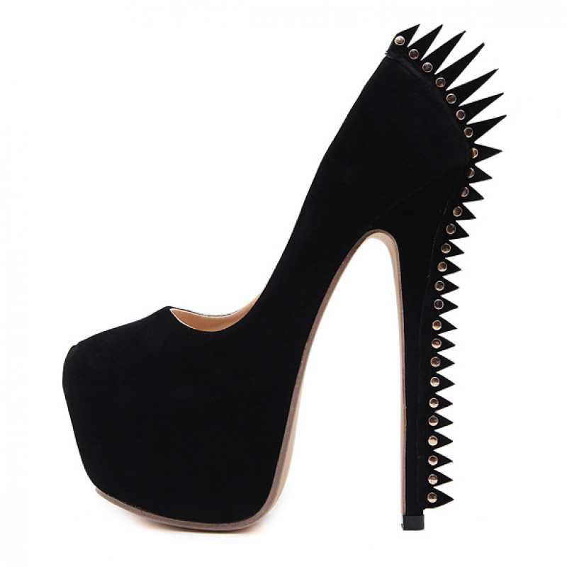 black high heels with spikes