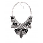Silver Crystal Vintage Antique Tribal Bohemian Ethnic Necklace