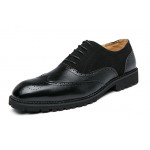 Black Wingtip Baroque Vintage Dapperman Dress Oxfords Shoes Loafers