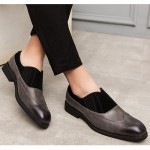 Grey Suede Slip On Baroque Vintage Dapperman Flats Dress Shoes Loafers