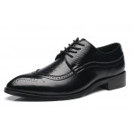 Black Lace Up  Croc Oxfords Dapper Mens Business Dress Prom Shoes