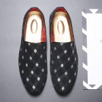 Black White Checkers Dapperman Mens Loafers Prom Dress Shoes