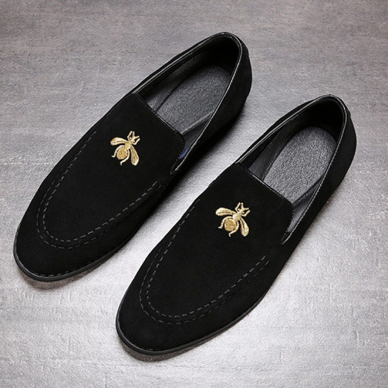 Gold Embroidery Bees Men Designer Sneakers Mens Flats Casual Shoes