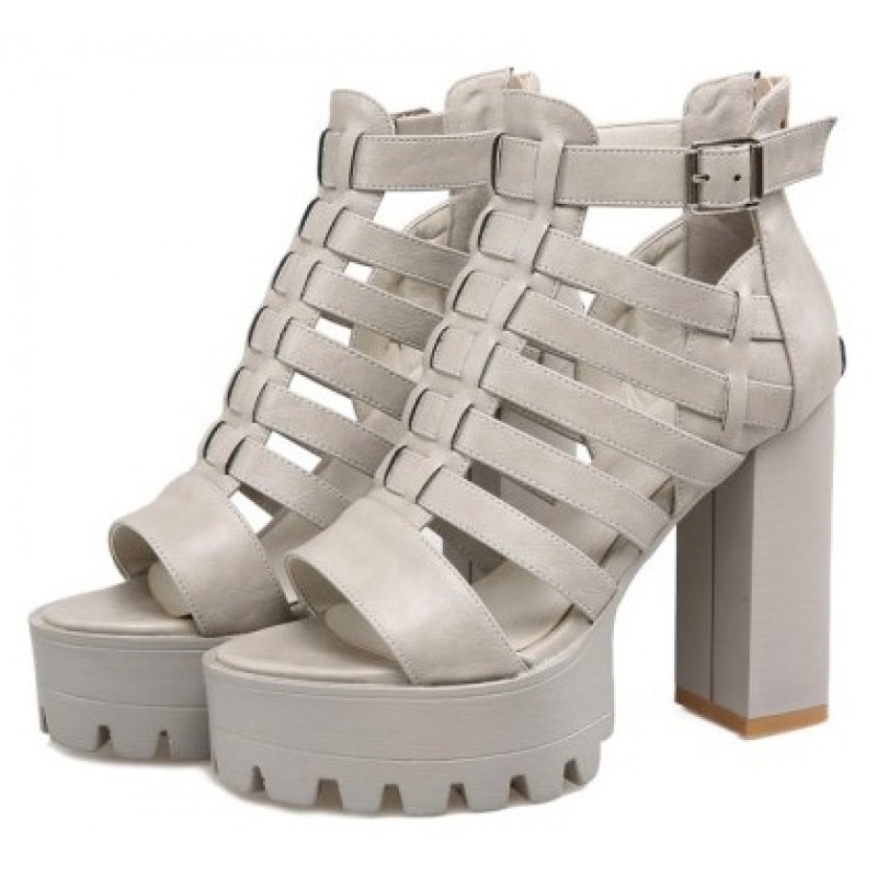 chunky gladiator heels