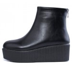 Black Platforms Punk Rock Chunky Sole Boots Creepers Shoes