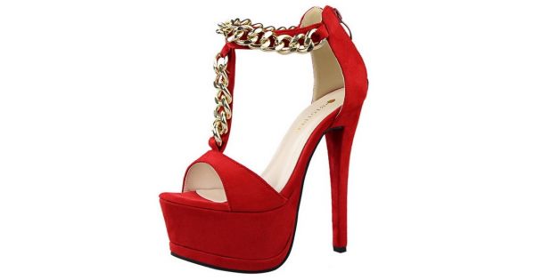 Gold Needle Rivets Red Bottom High Heels Women Shoes - China Red Bottom and  High Heels price