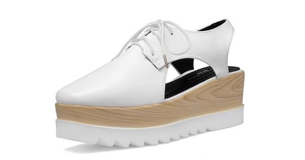 white leather oxfords