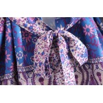 Purple Vintage Oriental Retro Batwing Kimono Cardigan Outer Wear