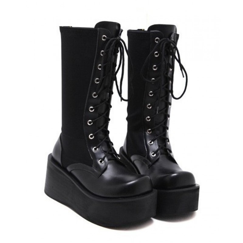 black high top boots
