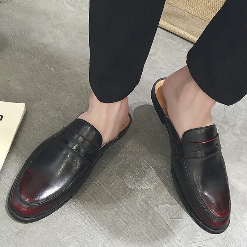 mens formal slip on leather shoes