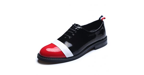LIBERTYZENO Boyka Leather Red Bottom Oxford Style Dress Shoes in Black for  Men