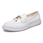 White Tassels Baroque Mens Thick Sole Oxfords Loafers Dappermen Dress Shoes