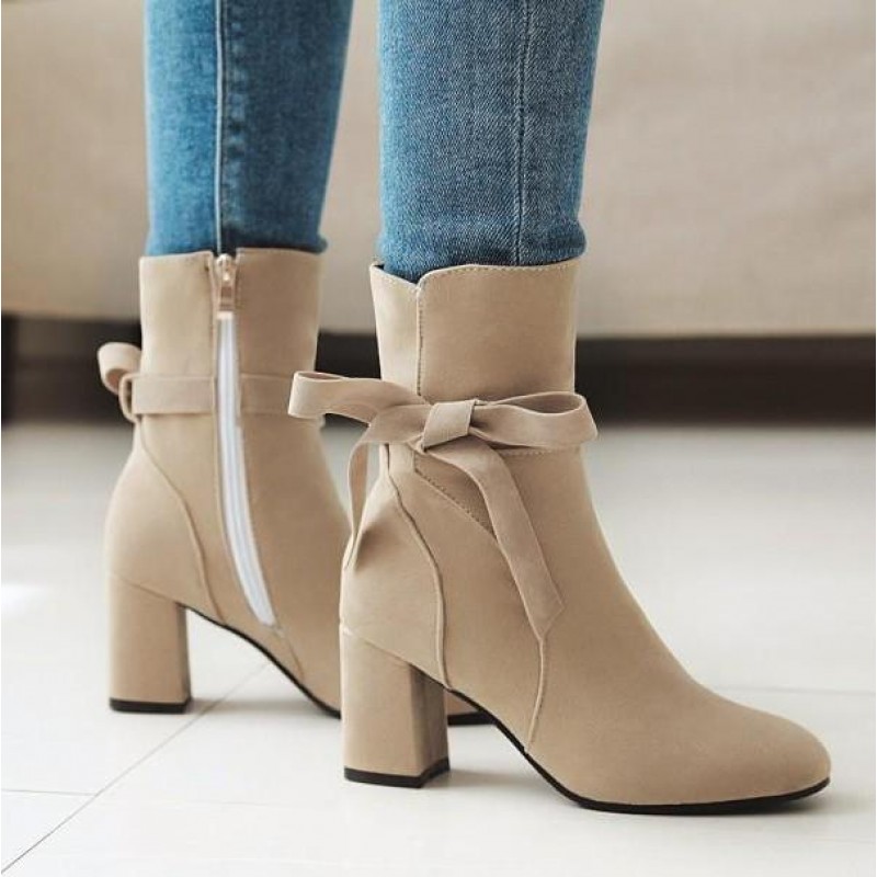 suede bow shoes