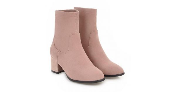 pink suede chelsea boots