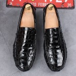 Black Patent Slip On Loafers Dress Shoes Flats