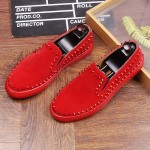 Red Spikes Suede Punk Rock Mens Sneakers Flats Shoes
