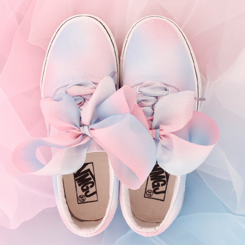 ribbon lace trainers