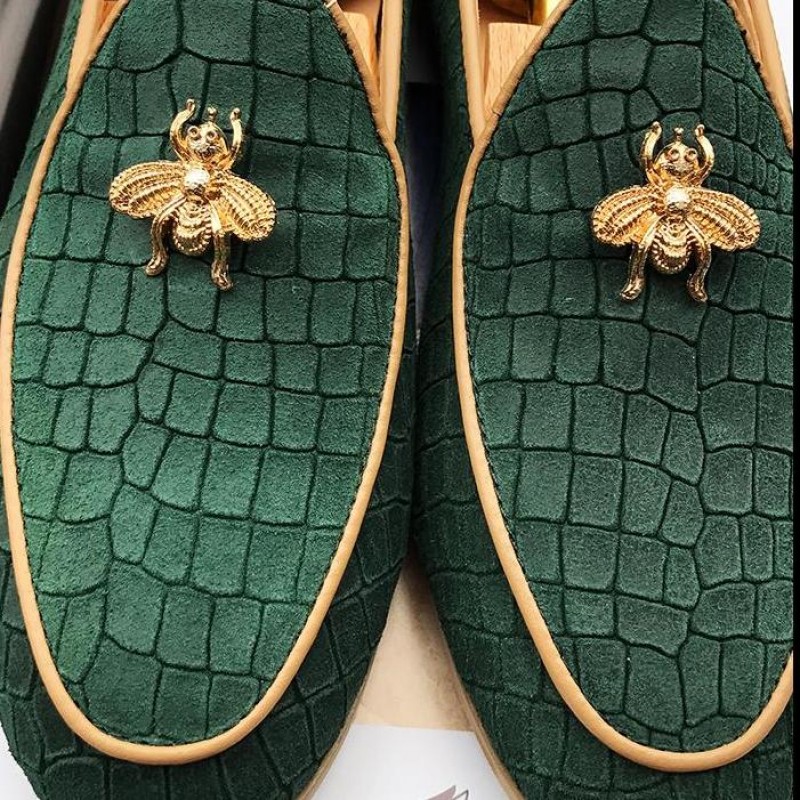 green and gold shoes