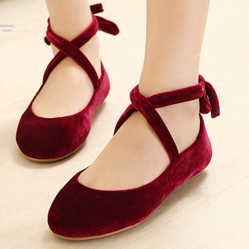 velvet ballet shoes
