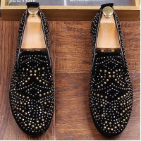 black flats with silver studs