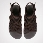 Brown Strappy Cross Straps High Top Mens Gladiator Roman Sandals