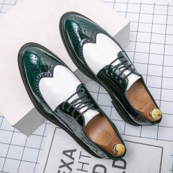 Green White Party Dappermen Mens Oxfords Loafers Flats Shoes