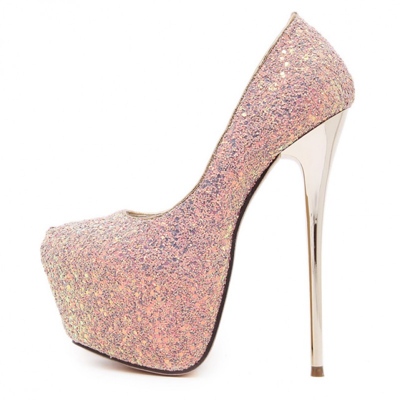 sparkly high heel shoe