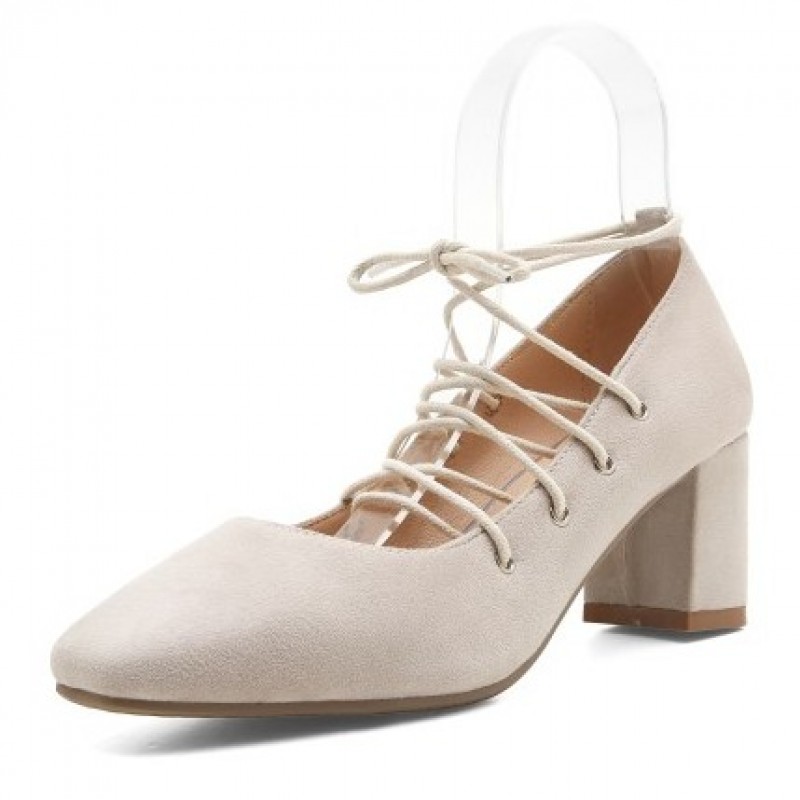 cream suede heels