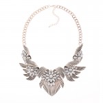 Gold Wings Silver Bohemian Gemstones Diamante Glamorous Necklace