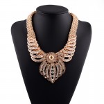 Gold Diamante Fancy Crystals Gemstones Glamorous Chain Necklace