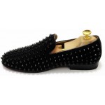 LAST PAIR Black Suede Spike Studs  Loafers Flats Dress Shoes sz 42 43