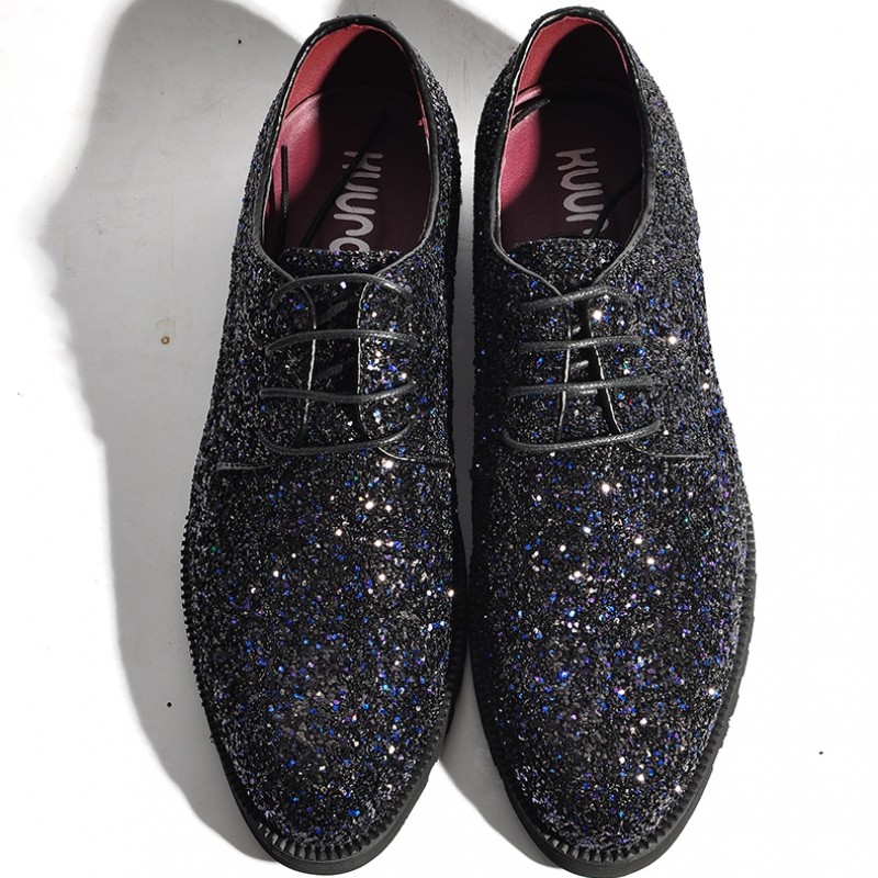 sparkly black dress shoes