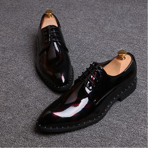 red flats with studs