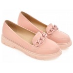 Pink Pastel Chain Ballets Ballerina Flats Loafers Shoes