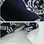 Grey Black White Jack Union UK Flag V Neck Long Sleeves Knit Mens Sweater