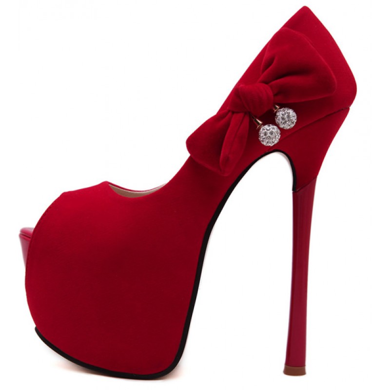 red diamante shoes