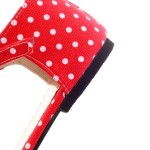 Red Polkadots Polka Dots Bow Flats Summer Sandals Shoes