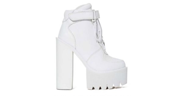 White Sneakers Chunky Sole Block High 