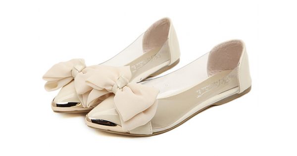 cream ballerina shoes