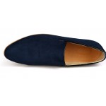 Blue Navy Suede Mens Oxfords Flats Loafers Dress Shoes
