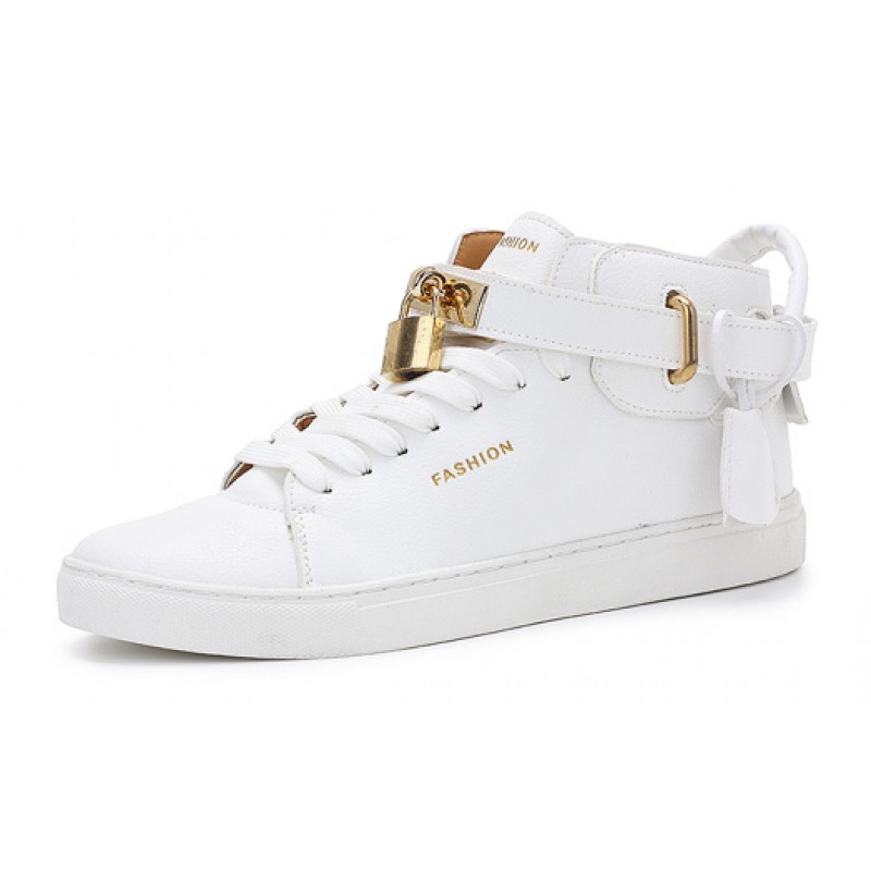 shoes white and gold