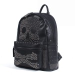 Black Oversized Skull Metal Studs Gothic Punk Rock Backpack
