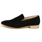 Black Suede Mens Oxfords Flats Loafers Dress Shoes