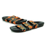 Orange Camouflage Military Army Tri Rubber Bands Straps Mens Sandals