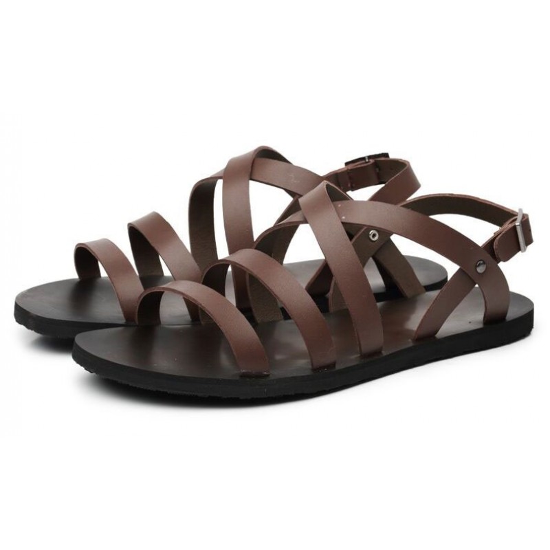 leather strap sandals