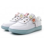 White Blue Colorful Gemstones Platforms Sole Womens Sneakers Loafers Flats Shoes